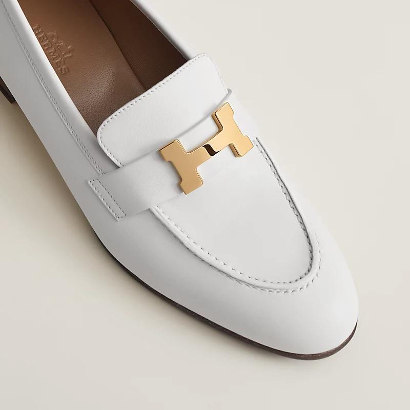 Giày Hermes Paris Loafer Nữ Trắng